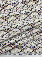 Brunello Ferragamo Printed Luxury Giza Cotton Fabric for Men's Shirt