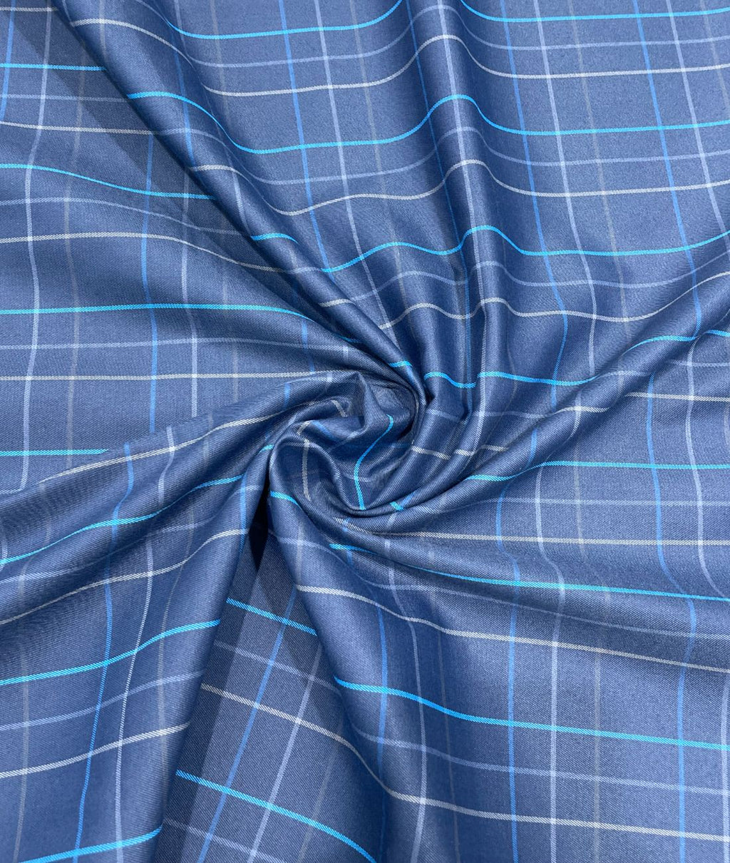 Arvind Premium Cotton Checks Fabric for Men's Shirt