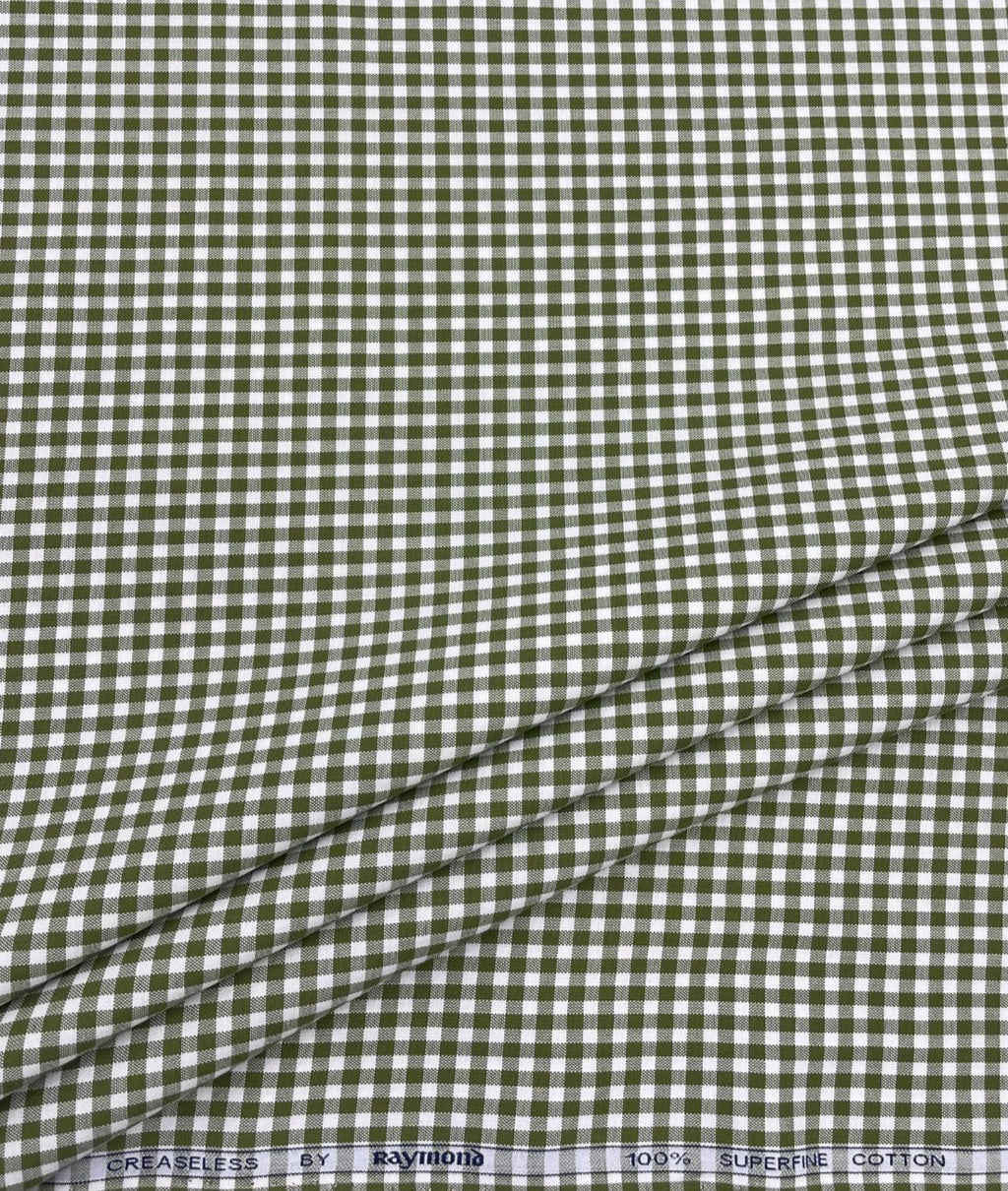 Raymond Small Check Premium Cotton Fabric for Men's Shirt