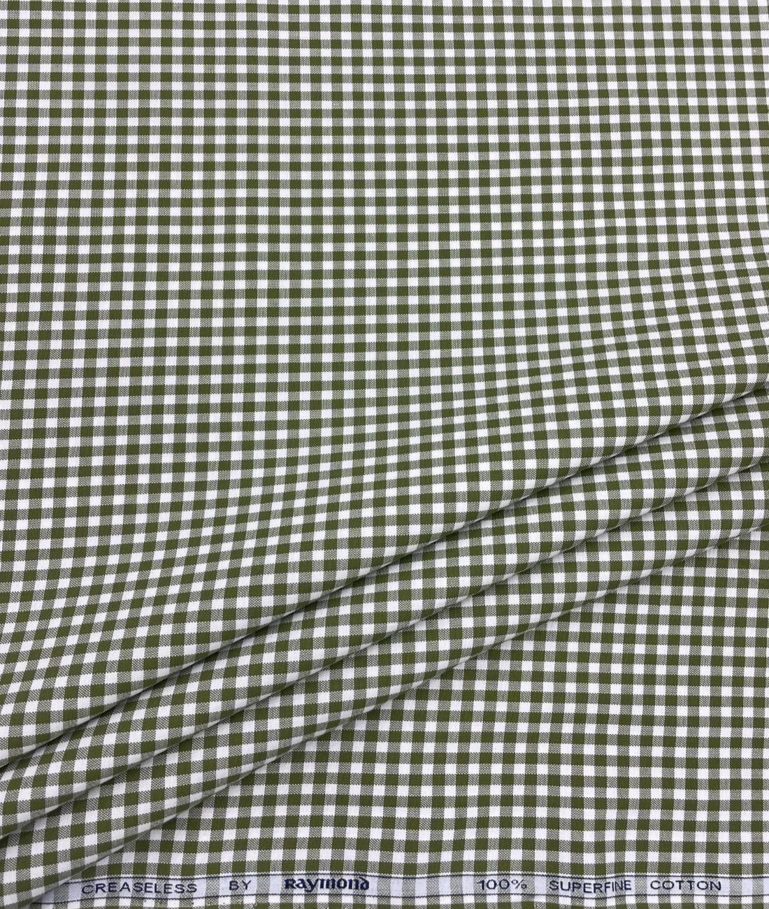 Raymond Small Check Premium Cotton Fabric for Men's Shirt