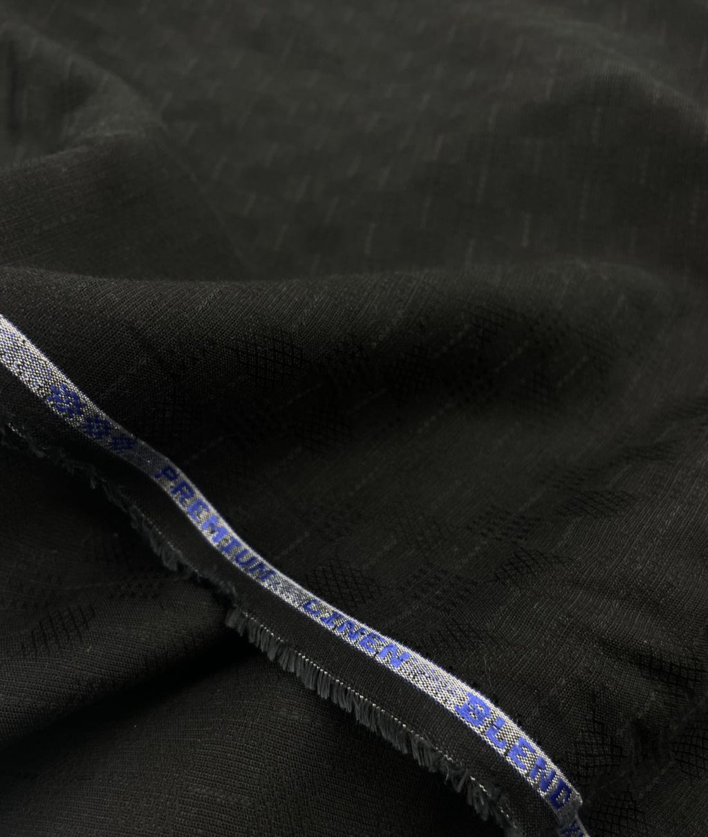 Black Jacquard Linen Fabric for Shirt & Kurta