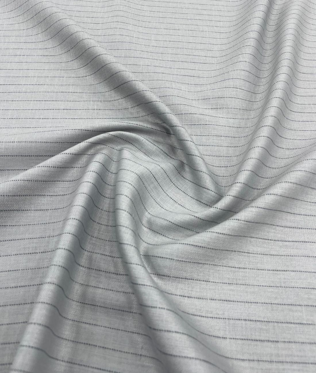 Light Grey Stripe Linen Blend Fabric for Pant by Fabrique Modisto