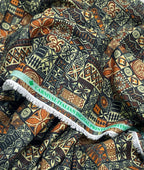 Vibrant Harmony Printed Anti Wrinke Cotton Fabric for Men's Shirts & Kurta