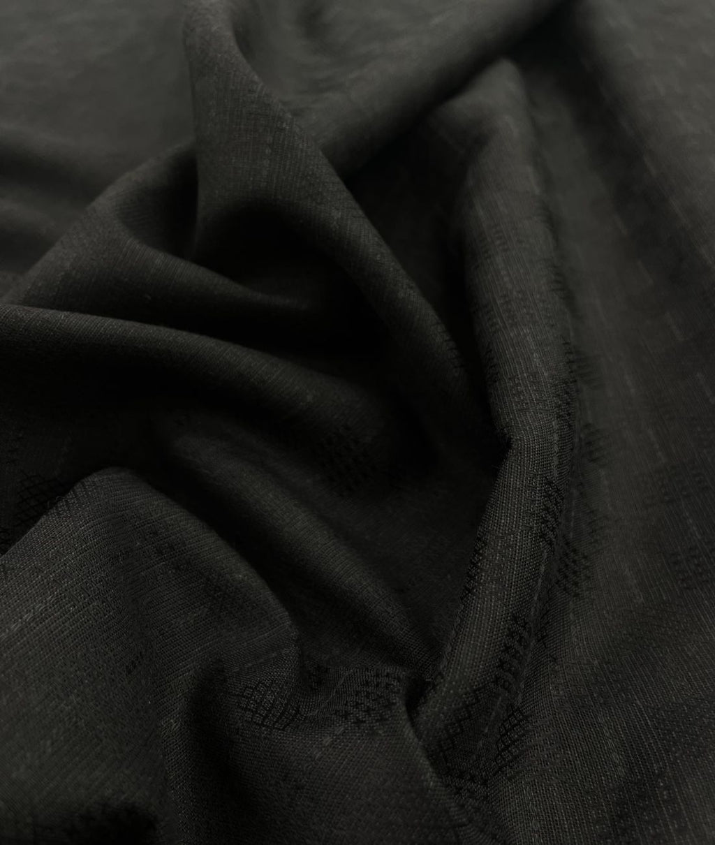 Black Jacquard Linen Fabric for Shirt & Kurta