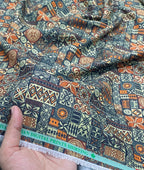 Vibrant Harmony Printed Anti Wrinke Cotton Fabric for Men's Shirts & Kurta