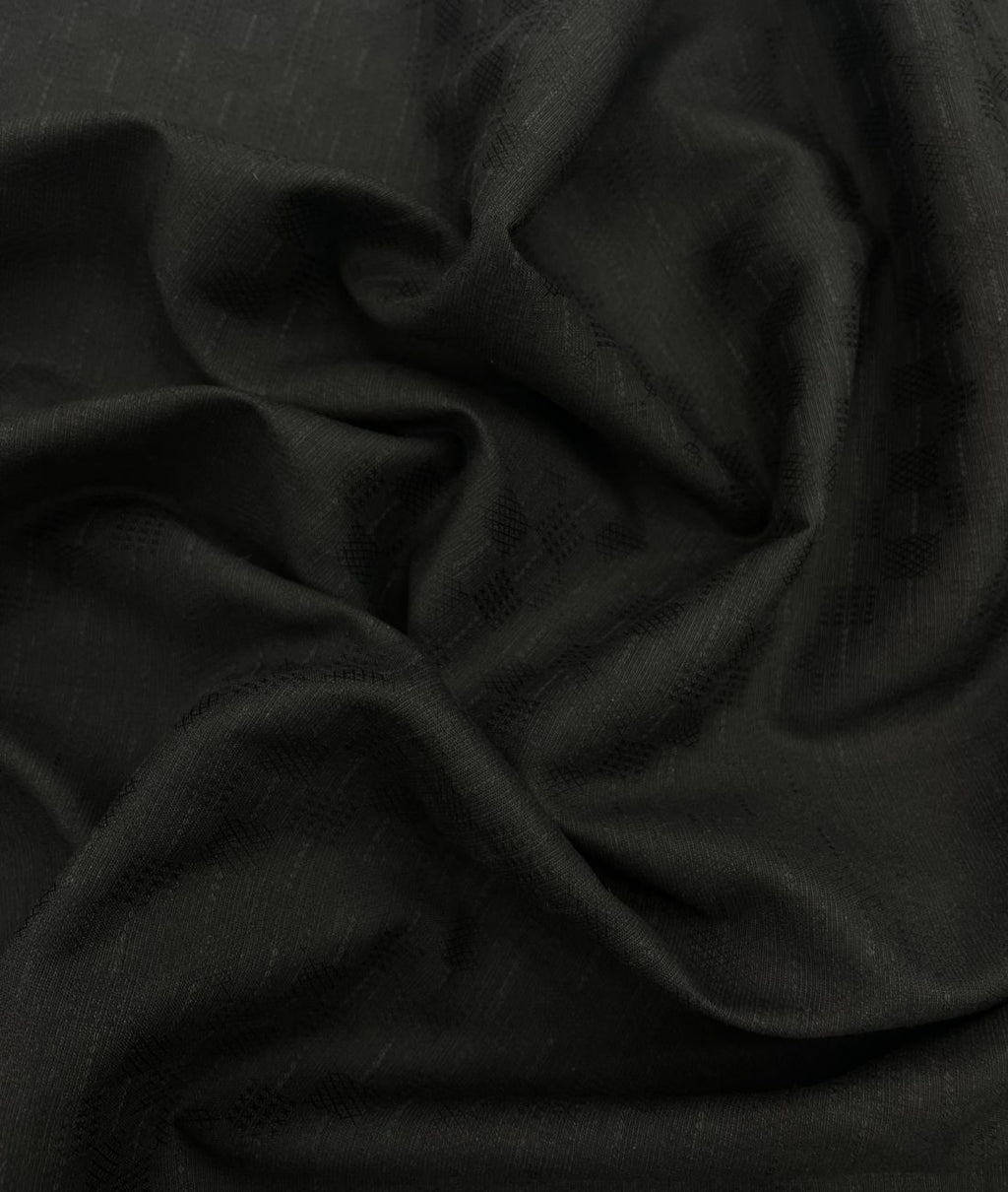 Black Jacquard Linen Fabric for Shirt & Kurta