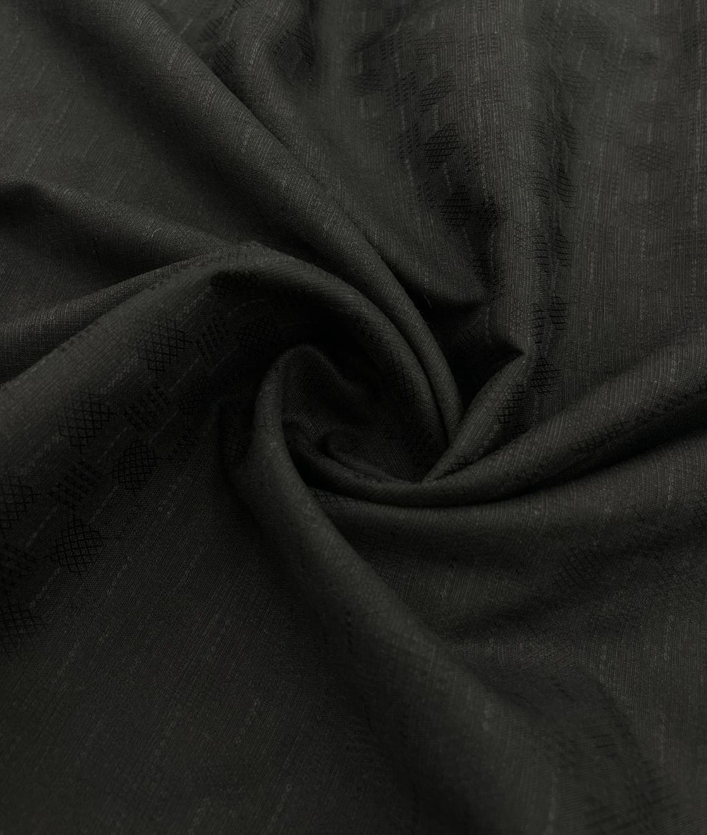 Black Jacquard Linen Fabric for Shirt & Kurta