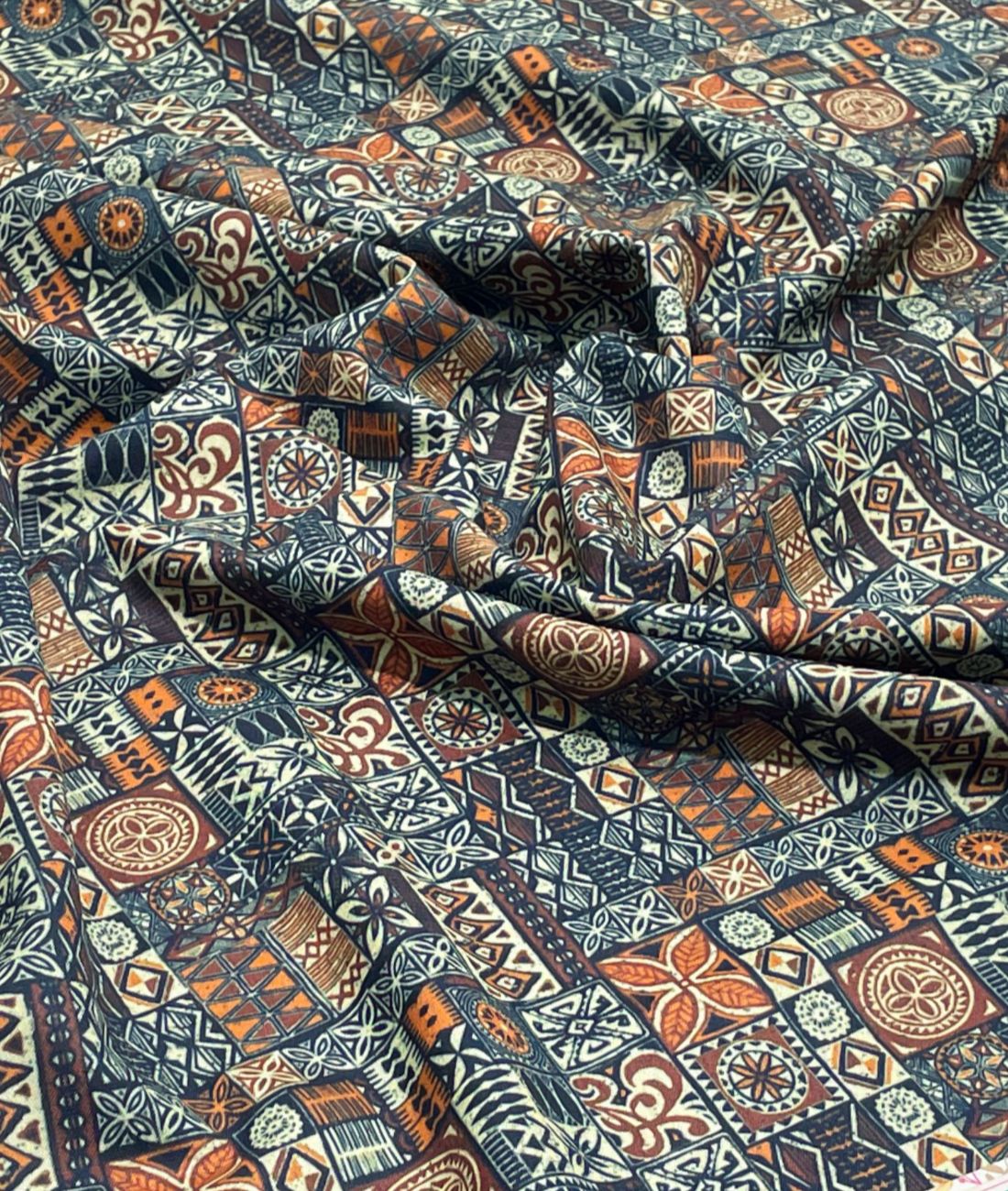 Vibrant Harmony Printed Anti Wrinke Cotton Fabric for Men's Shirts & Kurta