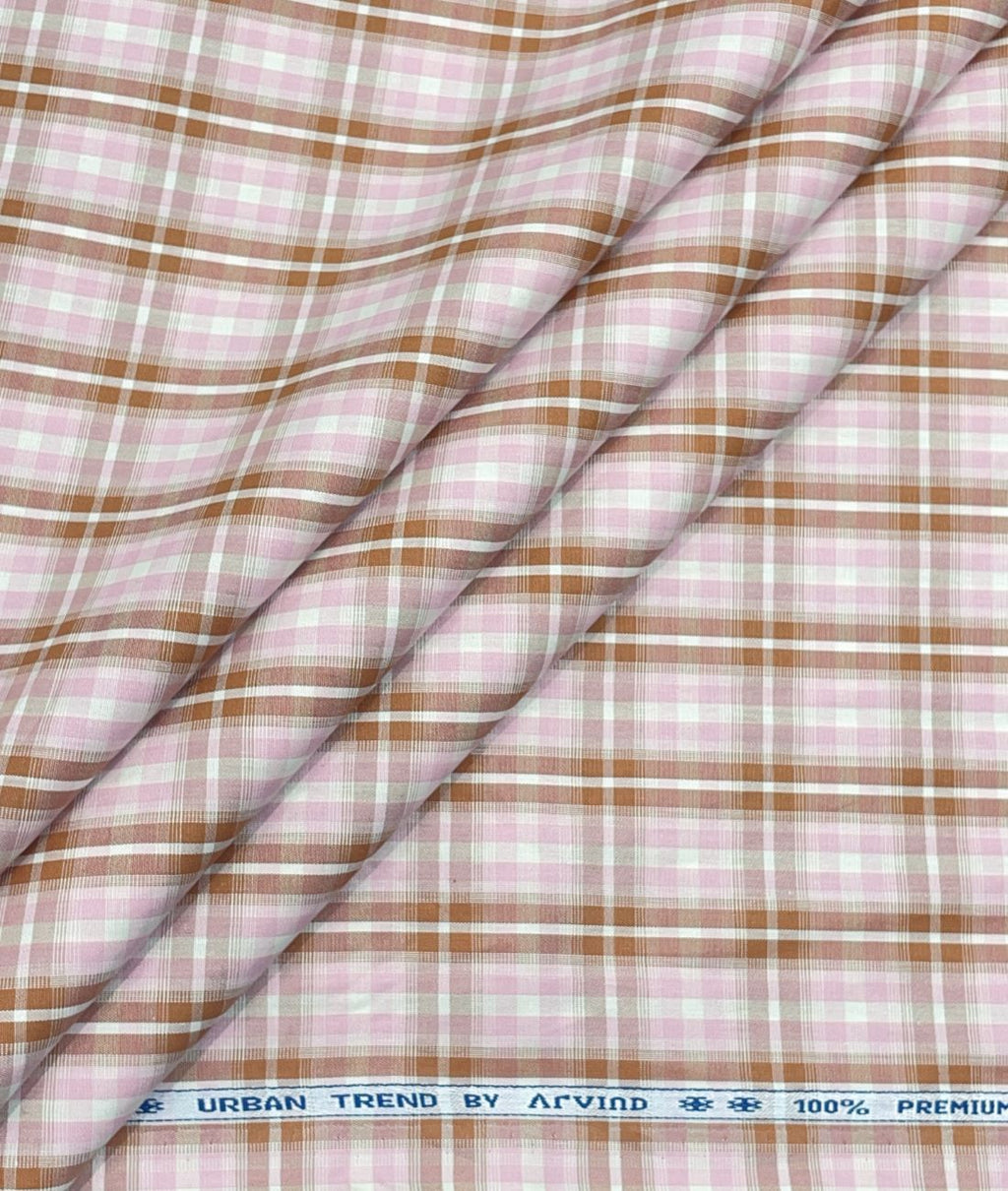 Arvind Premium Cotton Checks Fabric for Men's Shirt