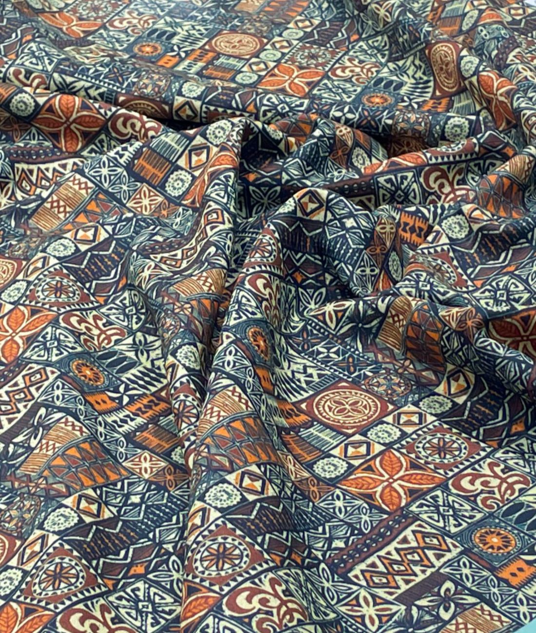 Vibrant Harmony Printed Anti Wrinke Cotton Fabric for Men's Shirts & Kurta