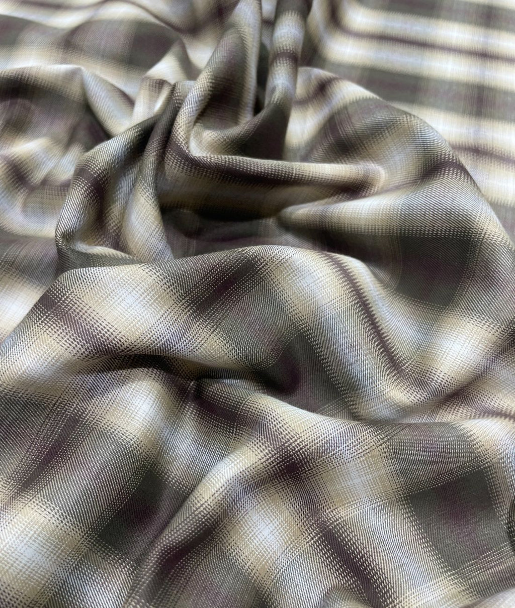 Arvind Blurred Premium Cotton Checks Fabric for Men's Shirt