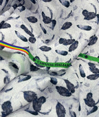 Leafy Serenity Printed Anti Wrinke Cotton Fabric for Men's Shirts & Kurta