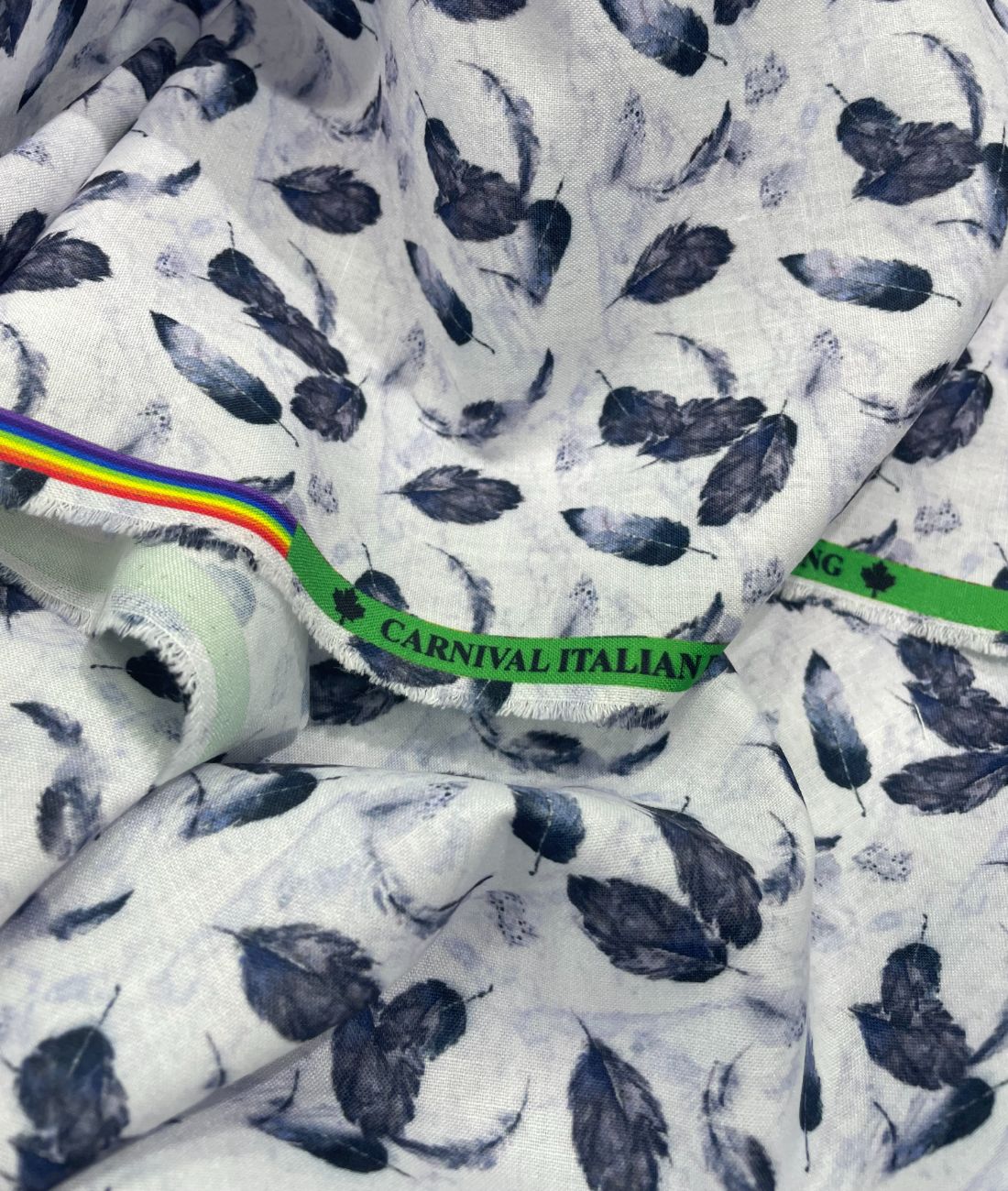 Leafy Serenity Printed Anti Wrinke Cotton Fabric for Men's Shirts & Kurta