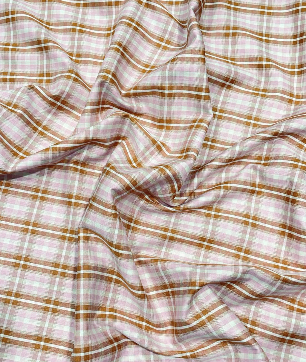 Arvind Premium Cotton Checks Fabric for Men's Shirt