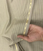 Camel Stripe Linen Blend Fabric for Pant by Cadini Italy