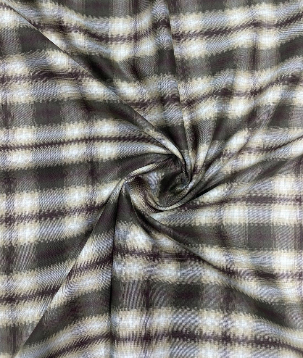 Arvind Blurred Premium Cotton Checks Fabric for Men's Shirt