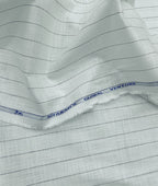 Cadini Italy Charcoal Fine-Stripe Linen Blend