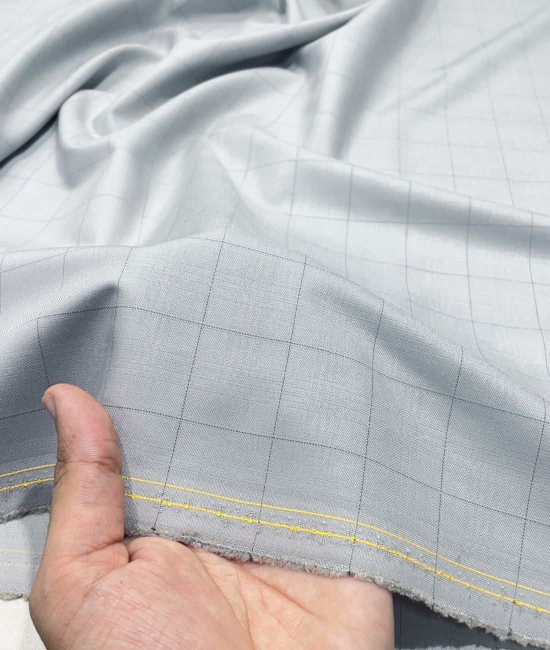 Italian Channel Light Grey Soft Feel Suiting Fabric