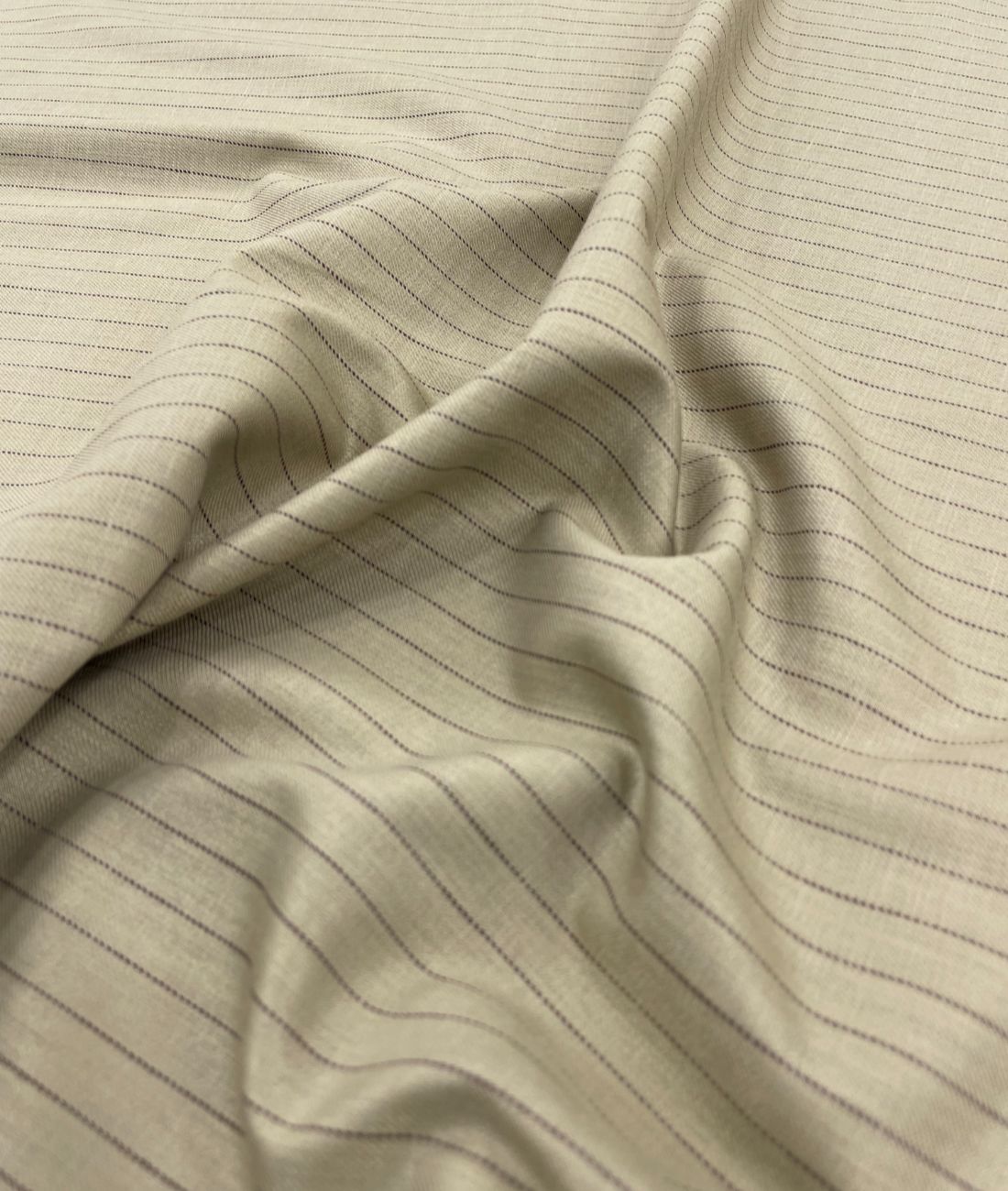 Camel Stripe Linen Blend Fabric for Pant by Cadini Italy