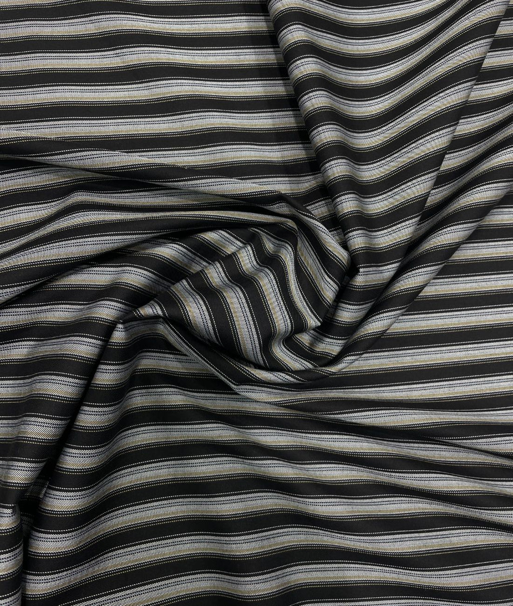 J.Hampstead Stripe Luxury 2 Ply Cotton Fabric for Premium Men's Shirt
