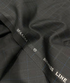 Spaadaa Black Self Checks Premium Business Line TR Fabric