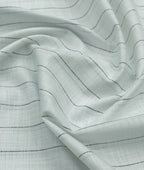Cadini Italy Charcoal Fine-Stripe Linen Blend