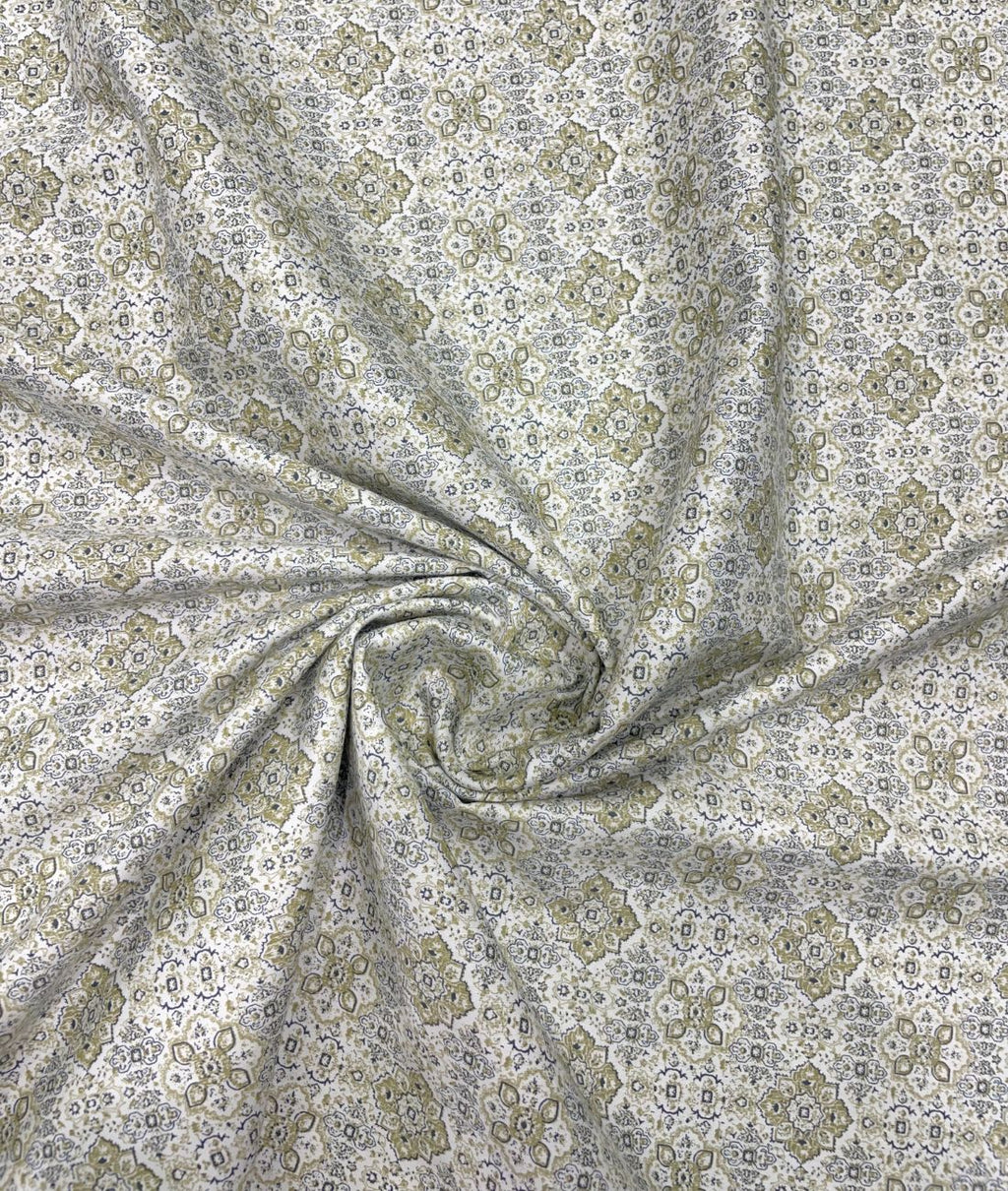 Luxury Paisley Printed Giza Cotton Fabric for Men's Shirt