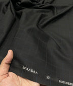 Spaadaa Black Self Checks Premium Business Line TR Fabric