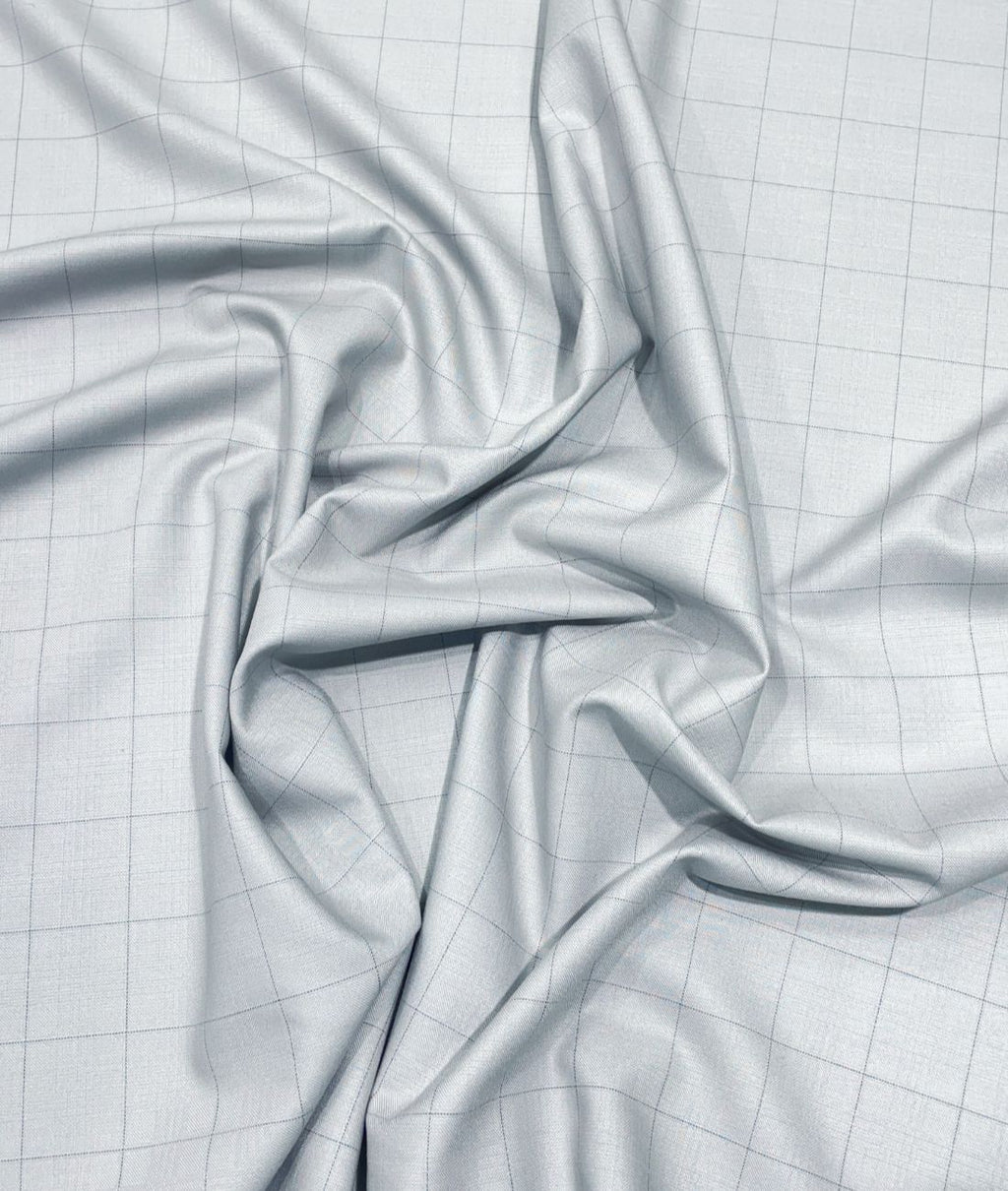 Italian Channel Light Grey Soft Feel Suiting Fabric
