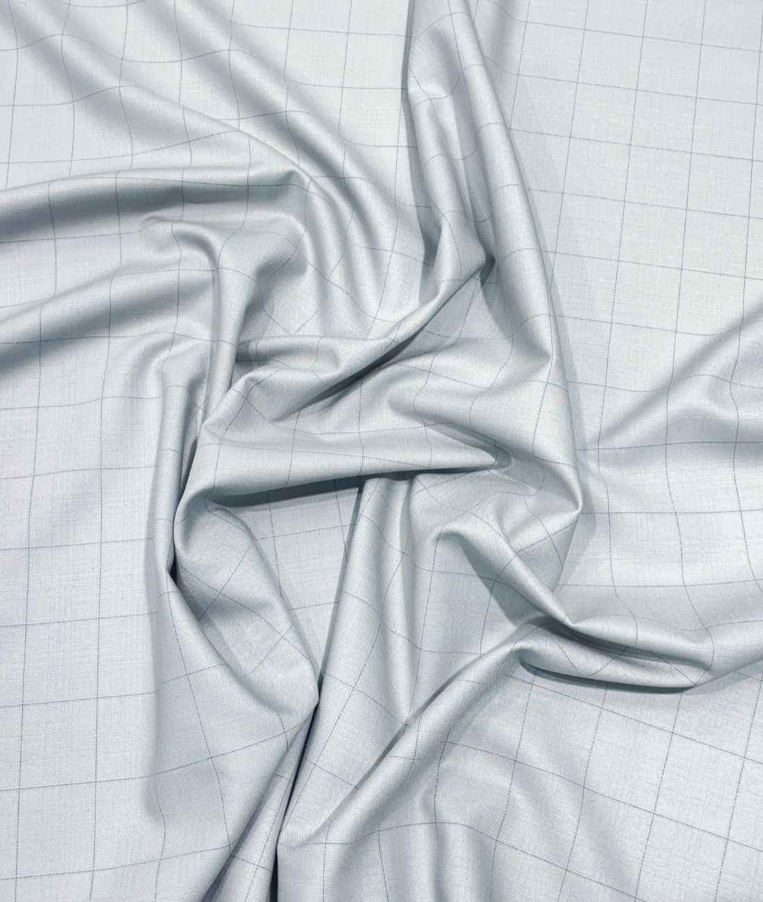 Italian Channel Light Grey Soft Feel Suiting Fabric