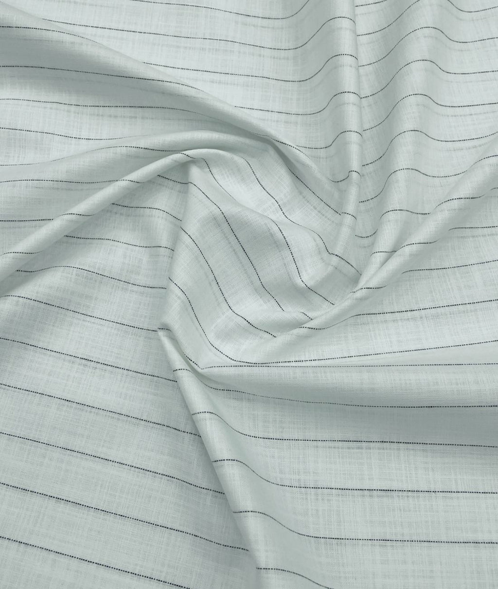Cadini Italy Charcoal Fine-Stripe Linen Blend