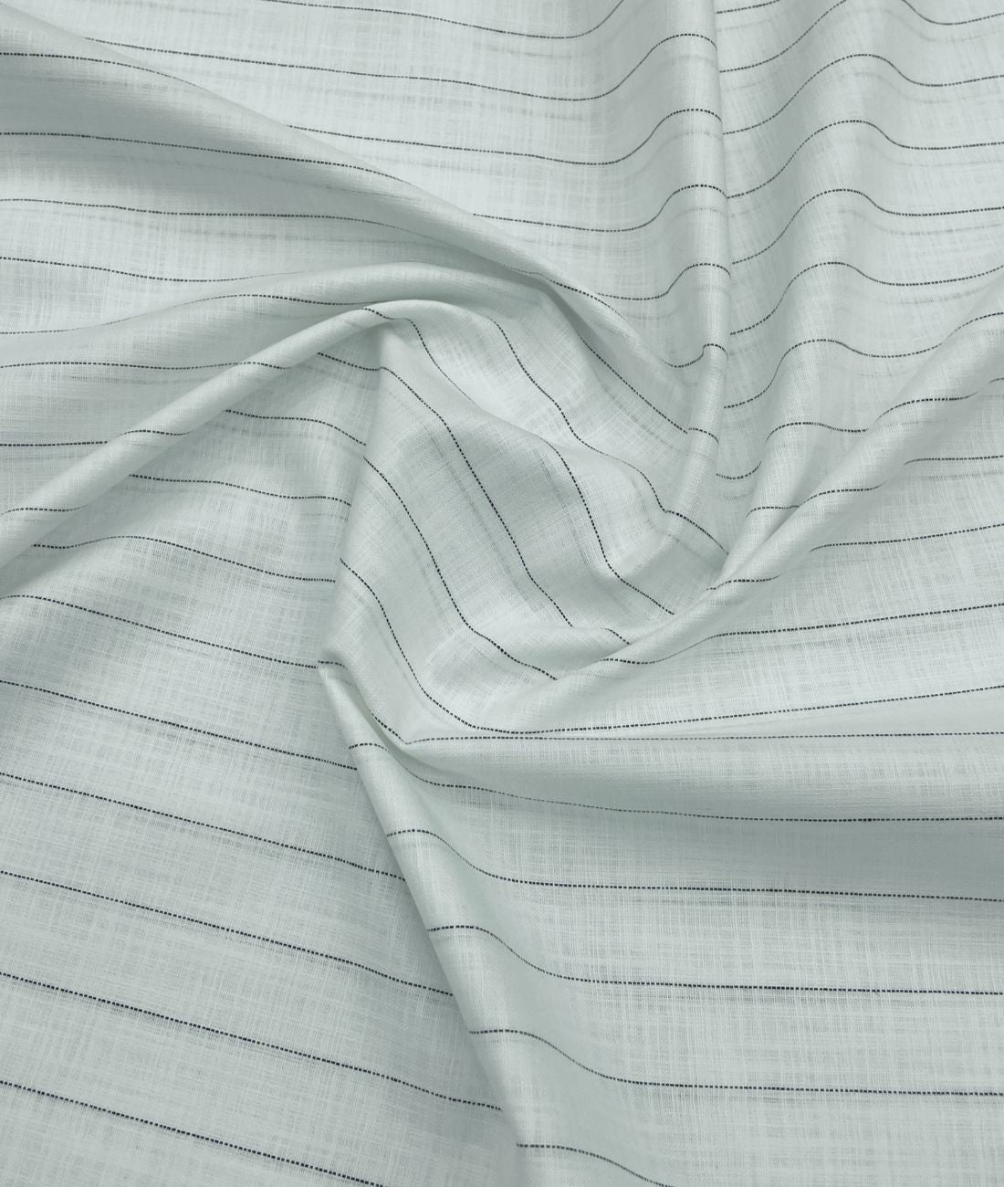 Cadini Italy Charcoal Fine-Stripe Linen Blend
