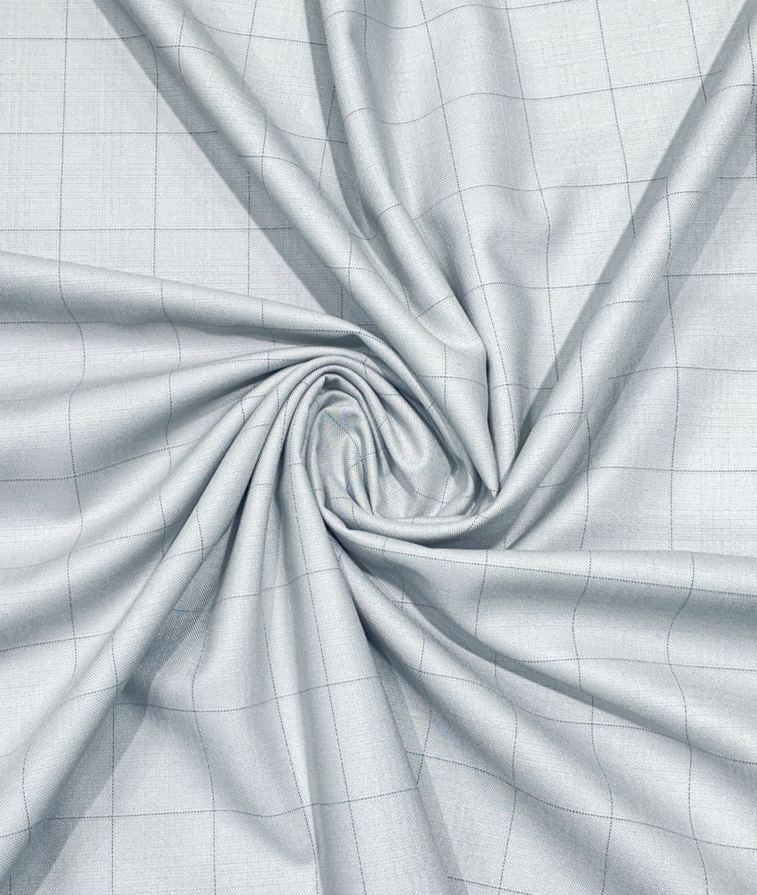 Italian Channel Light Grey Soft Feel Suiting Fabric