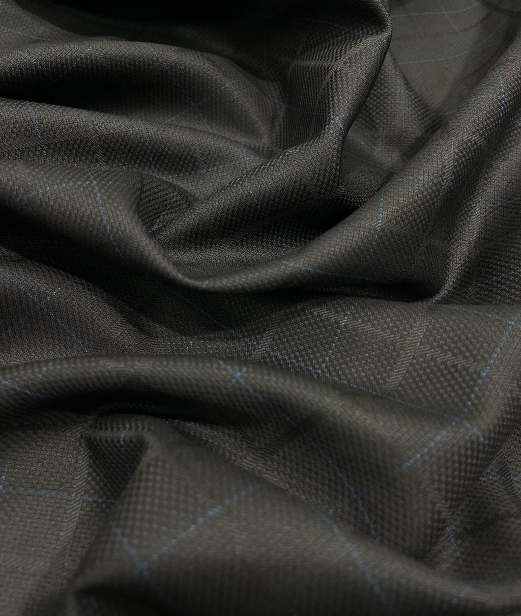 Spaadaa Black Self Checks Premium Business Line TR Fabric