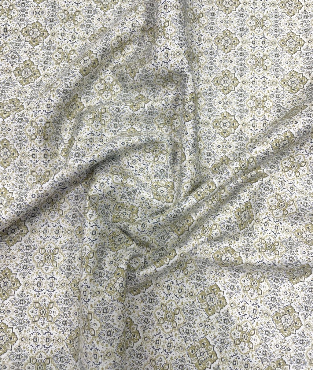 Luxury Paisley Printed Giza Cotton Fabric for Men's Shirt