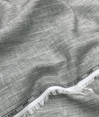 Slate Grey Fine Pinstripe Linen-Blend