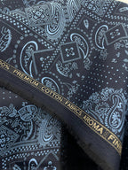 Brunello Ferragamo Italian Paisley Printed Luxury Giza Cotton Fabric