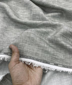 Slate Grey Fine Pinstripe Linen-Blend