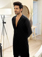 Kartik Aryan Inspired Heavy Embroidered Open Neck Kurta