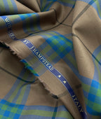 J.Hampstead Luxury 2 Ply Burberry Checks Giza Cotton Fabric for Men's Shirt