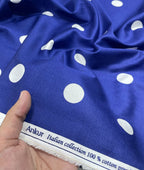Designer Polka Dot Luxury Giza Cotton Shirt Fabric