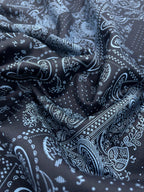 Brunello Ferragamo Italian Paisley Printed Luxury Giza Cotton Fabric