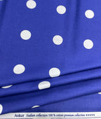 Designer Polka Dot Luxury Giza Cotton Shirt Fabric