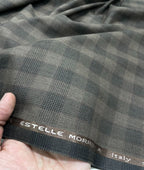 Estelle Morris 110's Counts Ultra Luxury Checks Suiting Fabric for Suits & Blazers