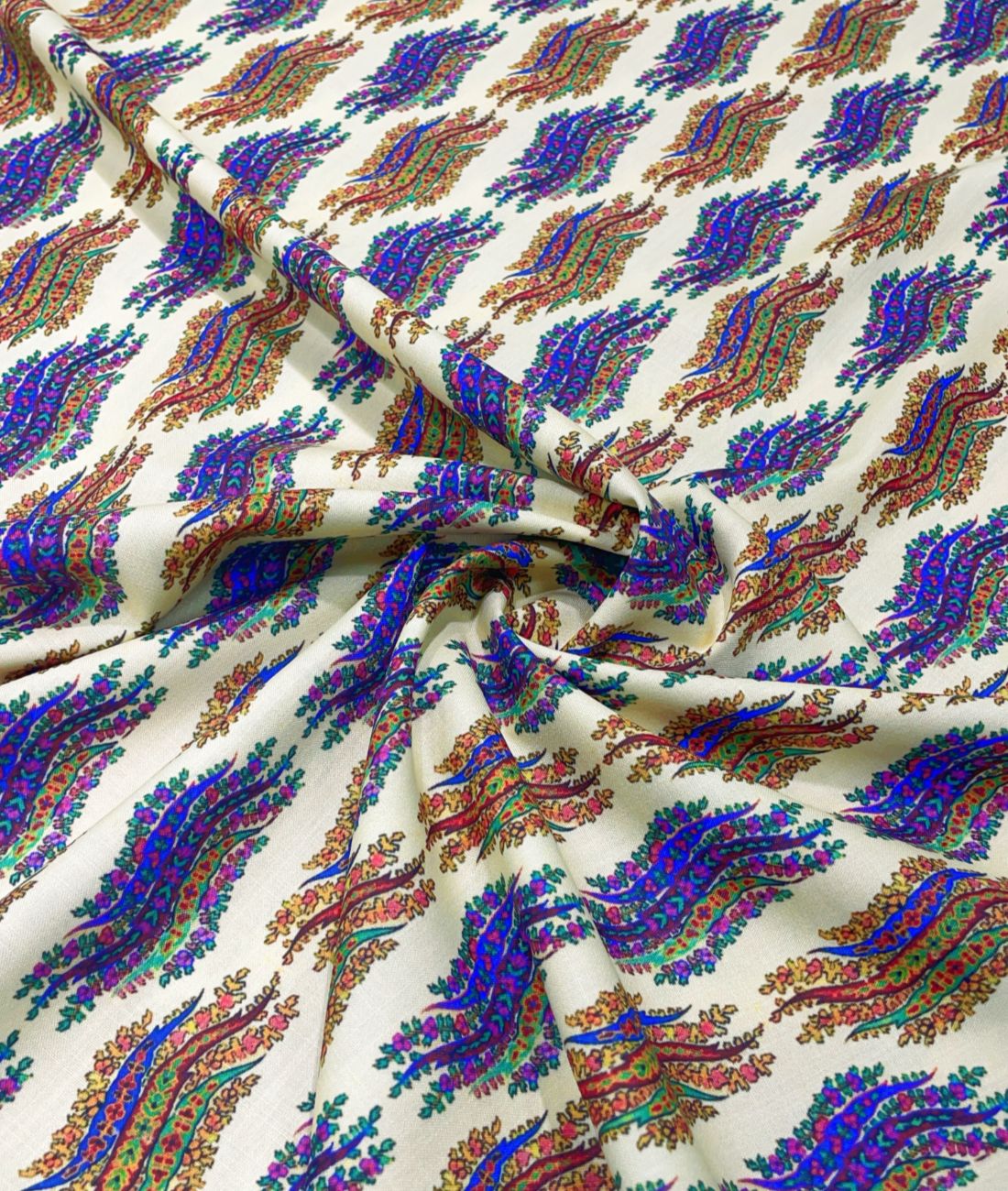 Paisley Breeze Printed Anti Wrinke Cotton Fabric for Men's Shirts & Kurta