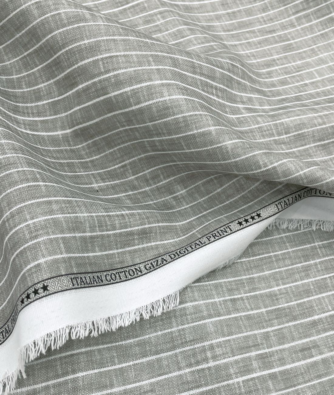 Ash Silver Micro-Grid Linen-Blend