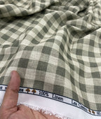 Blocks Patterned Linen Fabric for Shirt & Kurta