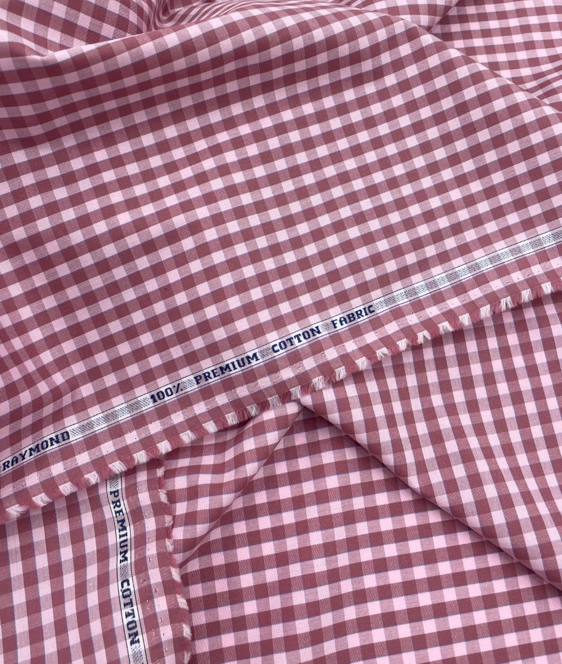 Raymond Small Check Premium Cotton Fabric for Men's Shirt