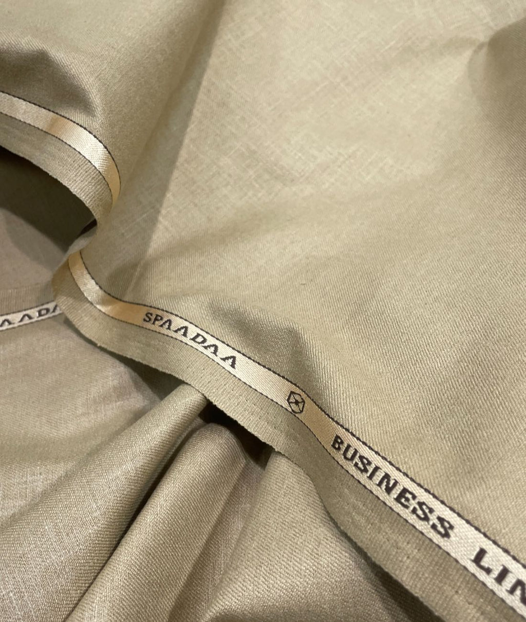 Spaadaa Beige Linen Cotton Politician Pant Fabric