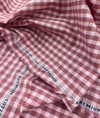 Raymond Small Check Premium Cotton Fabric for Men's Shirt